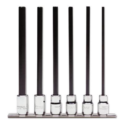 Stanley?? Products 6 Piece Metric Extra-Long Hex Bit Socket Sets, 3/8 in, 4990-SMXL