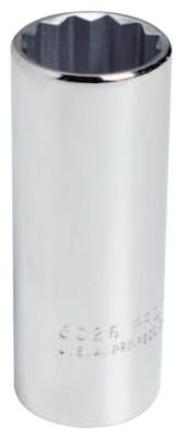 Stanley® Products Torqueplus Deep Sockets 3/8 in, 3/8 in Drive, 1/2 in, 6 Points, 5016H