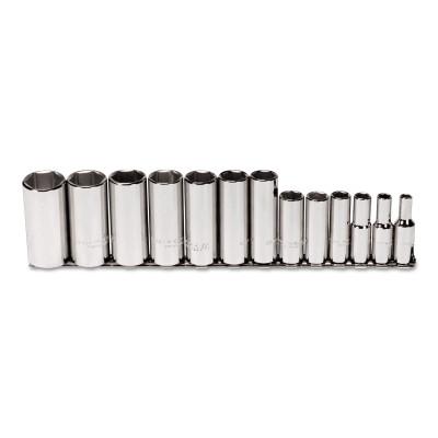 Stanley® Products Torqueplus 13 Piece Deep Socket Sets, 3/8 in, 6 Point, 52114