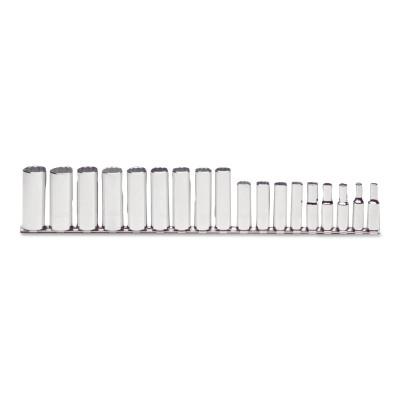 Stanley® Products Torqueplus 10 Pc Metric Deep Socket Sets, 3/8 in, 12 Point, 52207