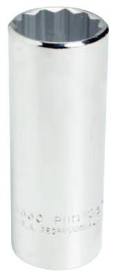 Stanley® Products Torqueplus Deep Sockets, 1/2 in Drive, 1 in Opening, 12 Points, 5332