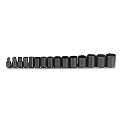 Stanley® Products Torqueplus 15 Pc Protoblack Socket Sets, 1/2 in, 12 Point, 54302