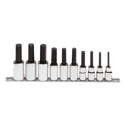 Stanley® Products 10 Piece Metric Hex Bit Socket Sets, 1/2 in, 5441-MA