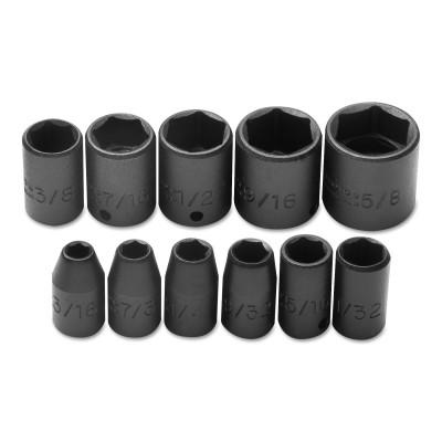 Stanley® Products Torqueplus 11 Piece Impact Socket Sets, 1/4 in, 6 Point, 69106