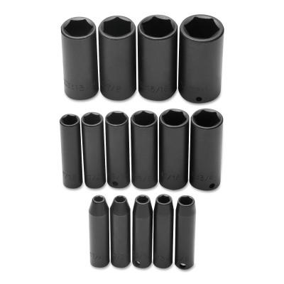 Stanley® Products TorquePlus 15 Pc Deep Impact Socket Set, 3/8 in, 6 Point, 72116