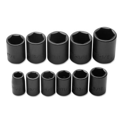 Stanley® Products Torqueplus 11 Piece Impact Socket Sets, 1/2 in, 6 Point, 74102