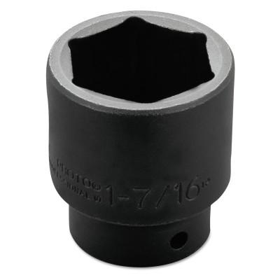 Stanley® Products Torqueplus Impact Sockets, 1/2 in Drive, 1 7/16 in Opening, 6 Points, 7446H