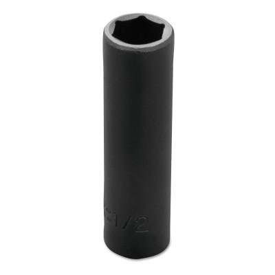 Stanley® Products Torqueplus Deep Impact Sockets , 3/8 in Drive, 1/2 in Opening, 6 Points, 7716H