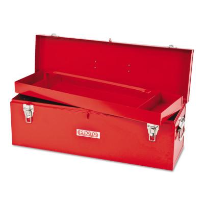 Stanley® Products General Purpose Tool Box, Double Latch, 26 in x 8-1/2 in x 9-1/2 in, Steel, Red, 9969-NA