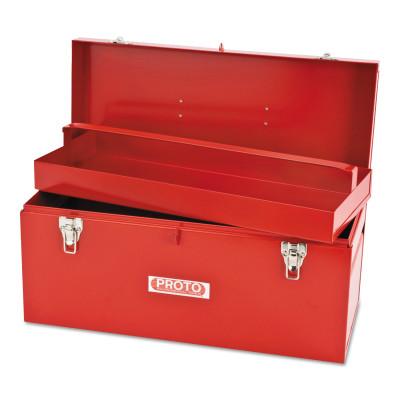 Stanley?? Products General Purpose Tool Box, Double Latch, 20 in W x 8-1/2 in D x 9-1/2 in H, Steel, Red, 9975-NA