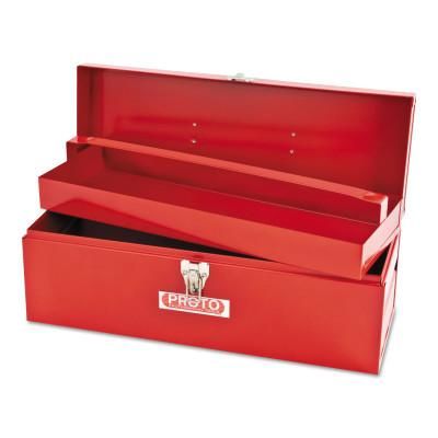 Stanley?? Products General Purpose Tool Box, Single Latch, 19-1/2 in W x 8 in D x 7 in H, Steel, Red, 9977-NA