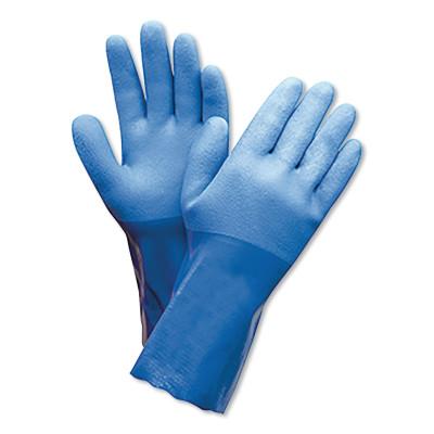 Honeywell PowerCoat PVC Coated Chemical Resistant Gloves, Blue/White, Rough, X-Large, 660-XL