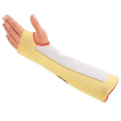 Honeywell Heat/Cut Resistant Sleeve w/Thumbhole/Leather Arm Patch,14", Elastic Closure, YW, KVS-2-14TH-90