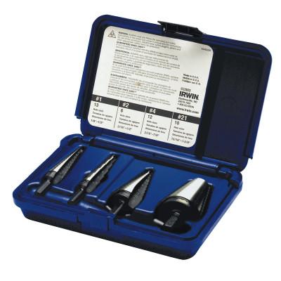 StanleyÂ® Products Step Drill Sets, HSS #1,#2, #4, #21, 10225