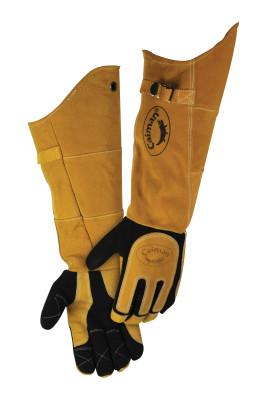 Caiman 1878 21-in FR Insulated MIG/Stick Welding Gloves, Deerskin/Boarhide, Tan/Black, 1878-5