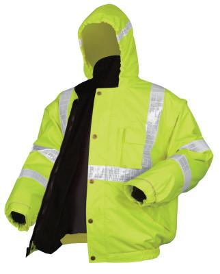 MCR Safety Luminator Bomber Plus Jackets, 3X-Large, Fluorescent Lime, BPCL3LX3