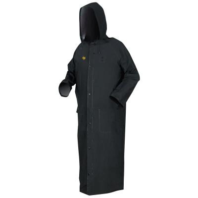 MCR Safety Classic Plus Series Rider Coat, Medium, PVC/Polyester, Black, FR267CM
