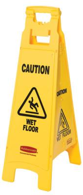 Newell Brands Floor Safety Signs, Caution Wet Floor, Yellow, 37X12, FG611477YEL