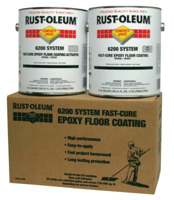 Rust-Oleum® Industrial Concrete Saver® 6200 System Fast-Cure Epoxy Floor Coating, Ready-to-Mix Kit, Silver Gray, 251763