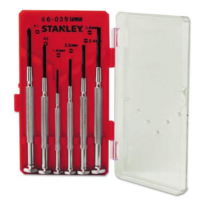 Stanley® Products 6 Pc Jewelers Screwdriver Set, Phillips, Slotted, 1.4 mm to 3.0 mm, 66-039