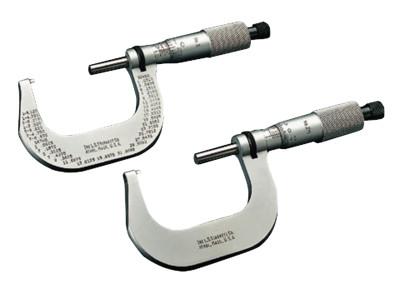 L.S. Starrett 2 Series Outside Micrometers, 1 in-2 in, Ratchet, 50024