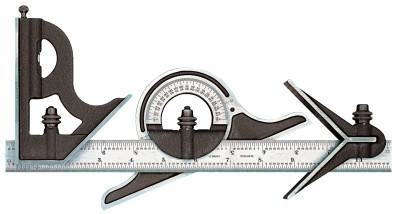 L.S. Starrett 9H Series Combination Squares, 12 in, 8ths; 16ths; 32nds; 64ths, 50042