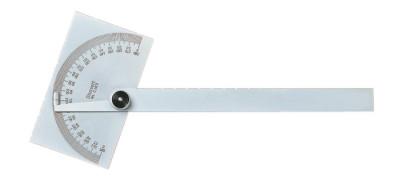 L.S. Starrett Steel Protractors, Rectangular Head, 6 in, 50672