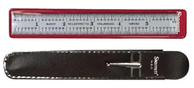 L.S. Starrett Steel Rules, 6 in, 3R, Steel, Full-Flexible, 51334