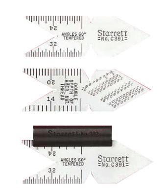 L.S. Starrett Center Gauges, Inch, Spring Steel, 51475