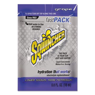 Sqwincher Fast Pack® Drink Mix, Grape, 0.6 fl oz, Pack, Yields 6 oz, 159015302