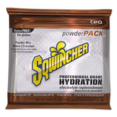 Sqwincher Powder Packs, Tea, 23.83 oz, Yields 2.5 gal, 159016045