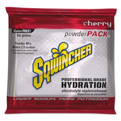 Sqwincher Powder Packs, Cherry, 23.83 oz, Pack, Yields 2.5 gal, 159016047