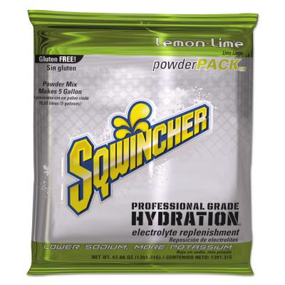 Sqwincher Powder Pack, Lemon-Lime, 47.66 oz, Pack, Yields 5 gal, 159016408