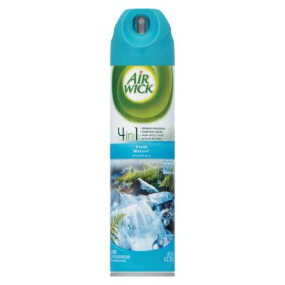 Reckitt Benckiser 4 in 1 Aerosol Air Freshener, Fresh Waters, 8 oz Aerosol, 77002