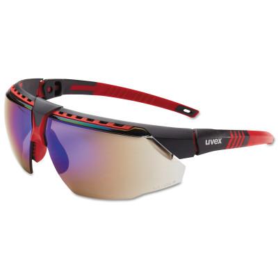 Honeywell_Avatar_Eyewear_Blue_Mirror_Lens_Hard_Coat_Red_Frame