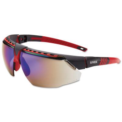 Honeywell Avatar Eyewear, Blue Mirror Lens, Hard Coat, Red Frame, S2863