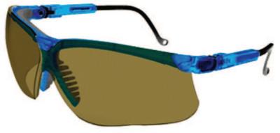 Honeywell Genesis Eyewear, Espresso Lens, Polycarbonate, Uvextreme, Blue Vapor Frame, S3241X