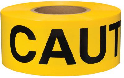 Presco Barricade Tape, 3 in x 1000 ft, 2 mil, Yellow, CAUTION, SB3102Y16