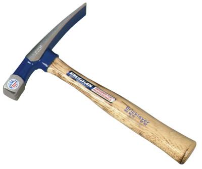 Vaughan® Bricklayer's Hammers, Carbide Chisel, 16 oz, 11 in, Hickory Handle, BL16TC