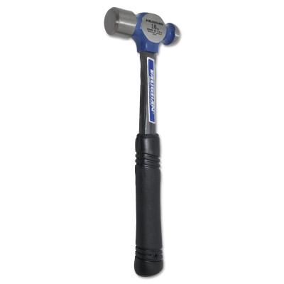 Vaughan® Ball Pein Hammer, Straight Fiberglass Handle, 13 in, Forged Steel 16 oz Head, FS016