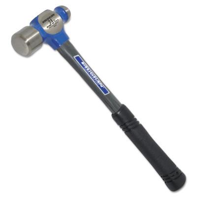 Vaughan?? Ball Pein Hammer, Straight Fiberglass Handle, 14 1/2 in, Forged Steel 24 oz Head, FS224