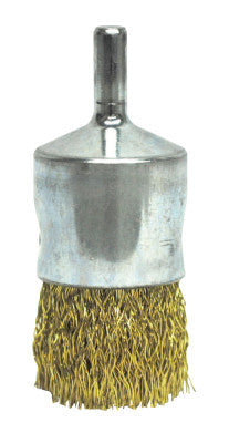 Weiler® Coated Cup Crimped Wire End Brush, Stainless Steel, 22,000 rpm, 1 in x 0.0104 in, 11017
