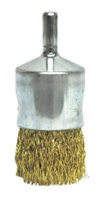 Weiler® Coated Cup Crimped Wire End Brush, Steel, 22,000 rpm, 1 in x 0.0104 in, 11007
