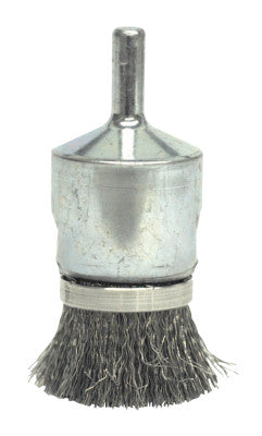 Weiler® Banded Crimped Wire End Brushes, Stainless Steel, 20,000 rpm, 3/4" x 0.0104", 11113