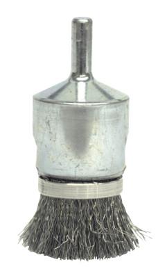 Weiler® Banded Crimped Wire End Brushes, Steel, 20,000 rpm, 3/4" x 0.0104", 11103