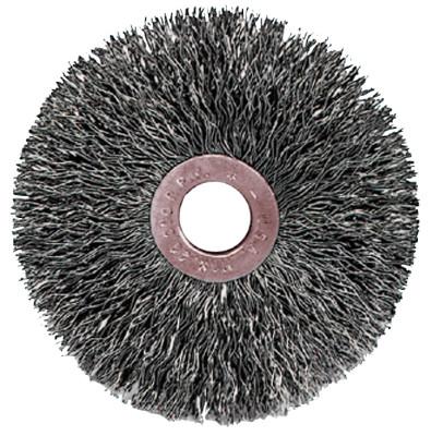 Weiler® Copper Center™ Wire Wheel, 4 in D x 1/2 in W, .006 in Steel Wire, 20,000 rpm, 99553