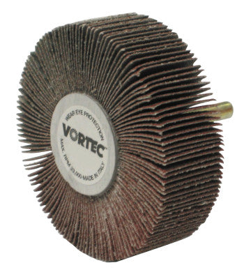 Weiler® Vortec Pro® Mounted Flap Wheels, 3 in x 1 in, 80 Grit, 23,000 rpm, 30727