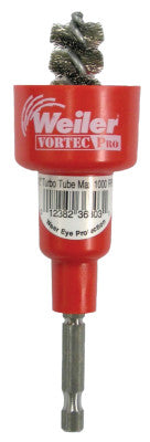 Weiler® Vortec Pro® Turbo Tube™ Brush, 1/2 in, .0008 in SS Fill, Display Pack, 36303