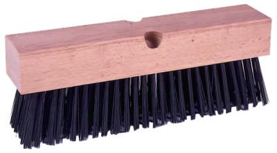 Weiler® Wire Brooms, 14 in Hardwood Block, 5 in Trim L, Flat Wire, 42030