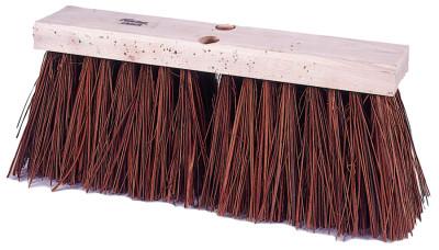 Weiler® Street Brooms, Hardwood Block, 5 1/4 in Trim, Brown Polypropylene Fill, 42174